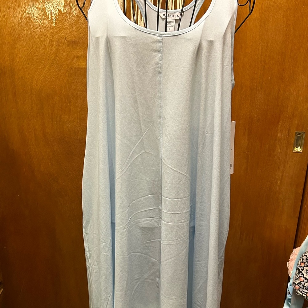 Athleta Light Blue Backless Dress